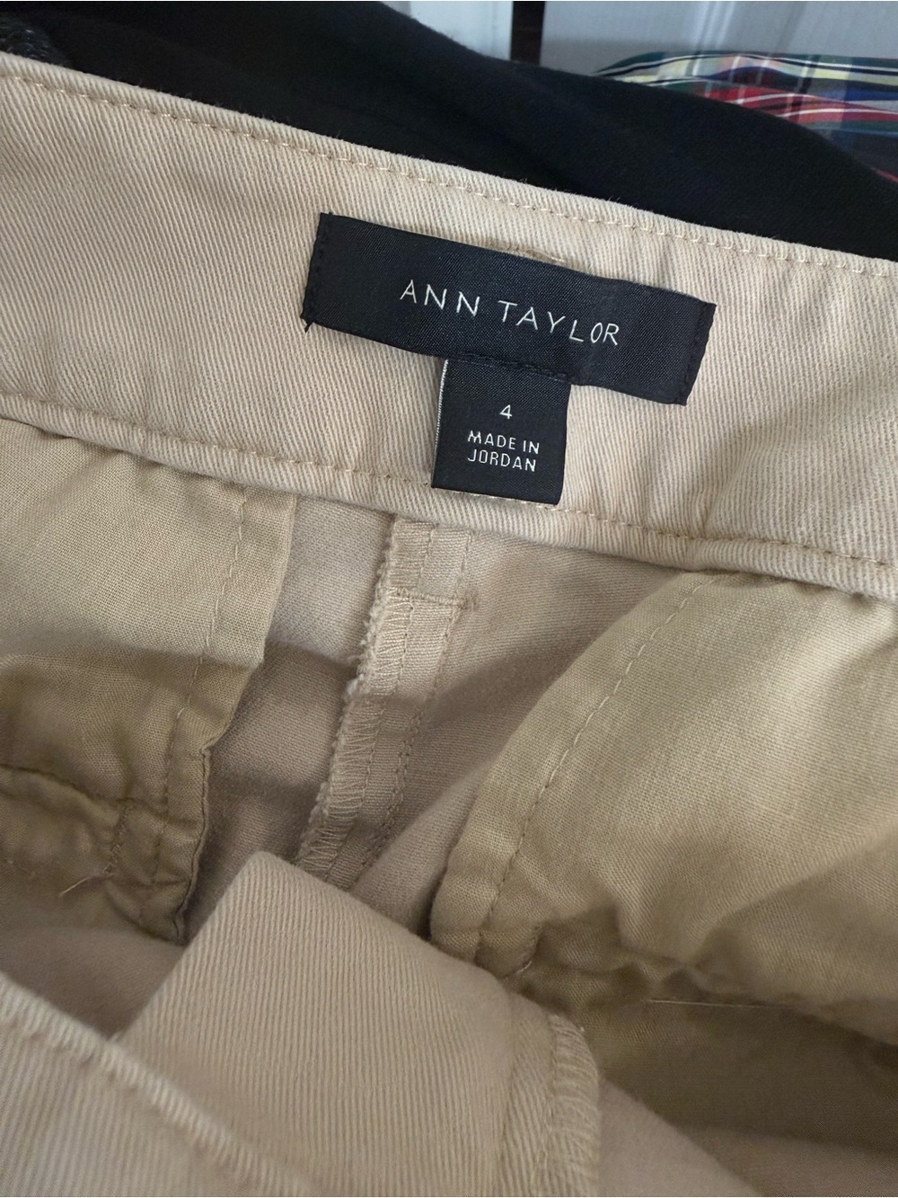 Ann Taylor Straight Leg Pants in Light Khaki - Picture 2 of 5